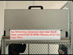 El nivel de ruido de la cabina limpia de acero galvanizado de alto rendimiento≤65dB 99,999% Eficiencia a 0,3 Um Filtros Hepa