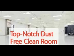 Sala limpia libre de polvo de primer nivel con velocidad promedio del viento de 0,3-0,5 m/s y piso epoxi