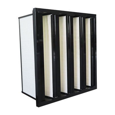 W forma V filtro de aire de banco de fibra de vidrio superfina H11 H12 99,99% 0,3um