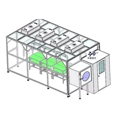 Salones limpios modulares antistaticos prefabricados modulares 0.5um ISO libre de partículas de polvo