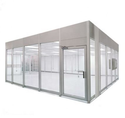 Cámara modular portátil libre de partículas libre de polvo Sala de mesa con accesorios de ventilador Procedimientos de funcionamiento estrictos y control de temperatura