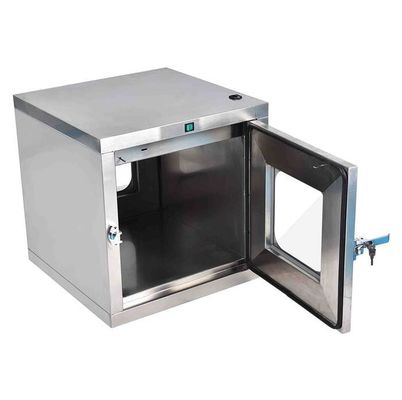 Industria personalizada ducha de aire transferencia de ventana de la sala limpia caja de pase electrónica mecánica de bloqueo de acero inoxidable