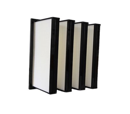 Filtro de aire de banco HEPA H14 H13 V de alta eficiencia plissado para el purificador del sistema de ventilación