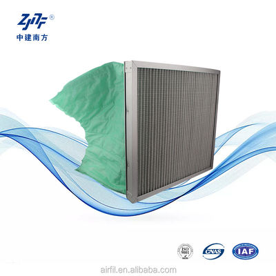 Reemplazo de filtro de aire de aluminio/acero galvanizado de 6 bolsillos para sistemas HVAC de purificación de aire medio