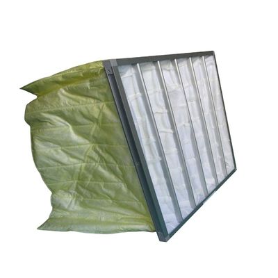 Filtro de aire de bolsillo de recogida de polvo F6 F7 F8 F9 Bolsa de fibra de vidrio sintética no tejida