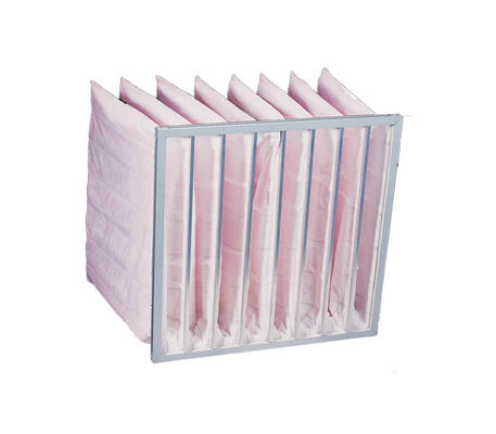 Filtro de aire de bolsillo de baja resistencia personalizable con bolsas de 6 unidades Temperatura máxima ≤ 80oC