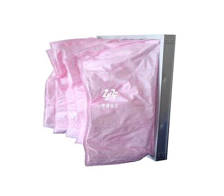 Filtro de aire de bolsillo lavable de fábrica amarillo azul rosa F7 F8 F9 para industriales