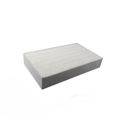Material del filtro de aire delgado 0.3um Papel de fibra PP PET con pliegado de gran volumen