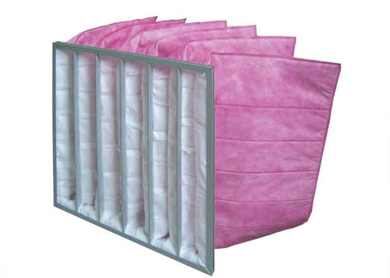 Filtro de aire de bolsillo de aluminio de mediana eficiencia F8 F9 sintético 95% con material de marco de aluminio