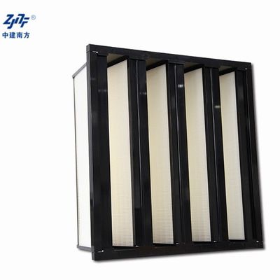 Subeficiencia MERV 8 Superfine V Filtro de aire de banco Tipo W Polvo Gran capacidad de filtración Recolección de polvo