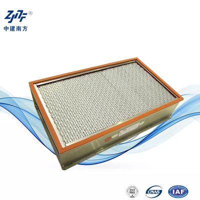 Filtro industrial HEPA de acero inoxidable resistente a altas temperaturas para HVAC
