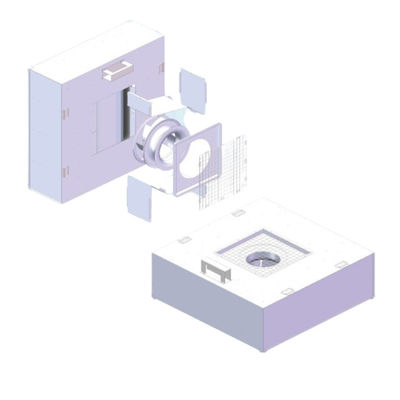 Unidad de filtro de ventilador FFU de aleación de aluminio con filtros HEPA H13/H14 para filtración de aire en salas limpias