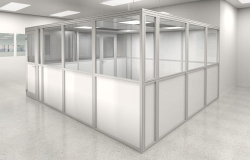 Sala limpia modular para la producción de medicamentos Puertas de acero inoxidable y sistemas de monitoreo de diferencial de presión