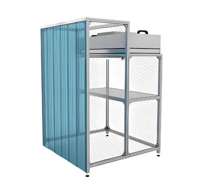 Cuarto limpio de flujo de aire personalizable con 99,99% 0.3um Porosidad y material de cuerpo de acero laminado en frío / acero inoxidable