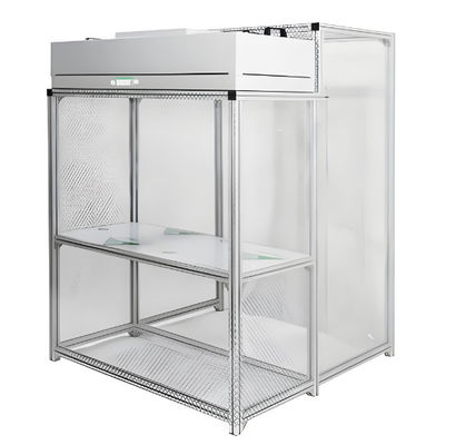 Facilidad de montaje Flexibilidad operativa y eficiencia en el espacio Banquillo Mini limpio Entorno limpio Stand con controles de flujo de aire ajustables