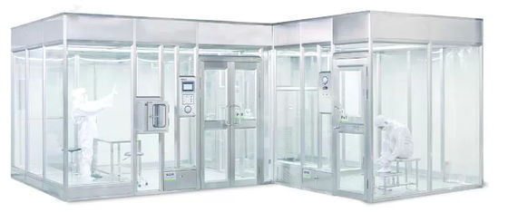 Sala limpia modular con techo Ffu Sistema de filtración de aire acondicionado para el sistema de flujo de aire unidireccional Trabajo libre de polvo