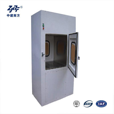 Sistema de control Caja de pases de sala limpia Puertas bloqueadas electrónicamente 4 boquillas y optimización del flujo de trabajo