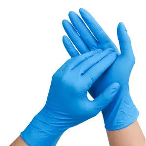 Resistencia al aceite Guantes de nitrilo de cuarto limpio, Resistencia a la corrosión química, baja alergia, superficie lisa