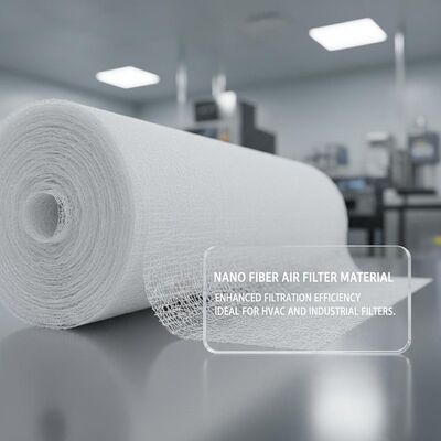 quality Material de filtro de aire de nanofibra Eficiencia de filtración mejorada Medio de filtración de aire Ideal para filtros HVAC e industriales factory