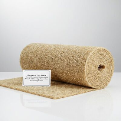 quality Material de filtro de aire de fibra de vidrio resistente al calor, medio de filtración de aire adecuado para sistemas de manejo de aire a alta temperatura factory